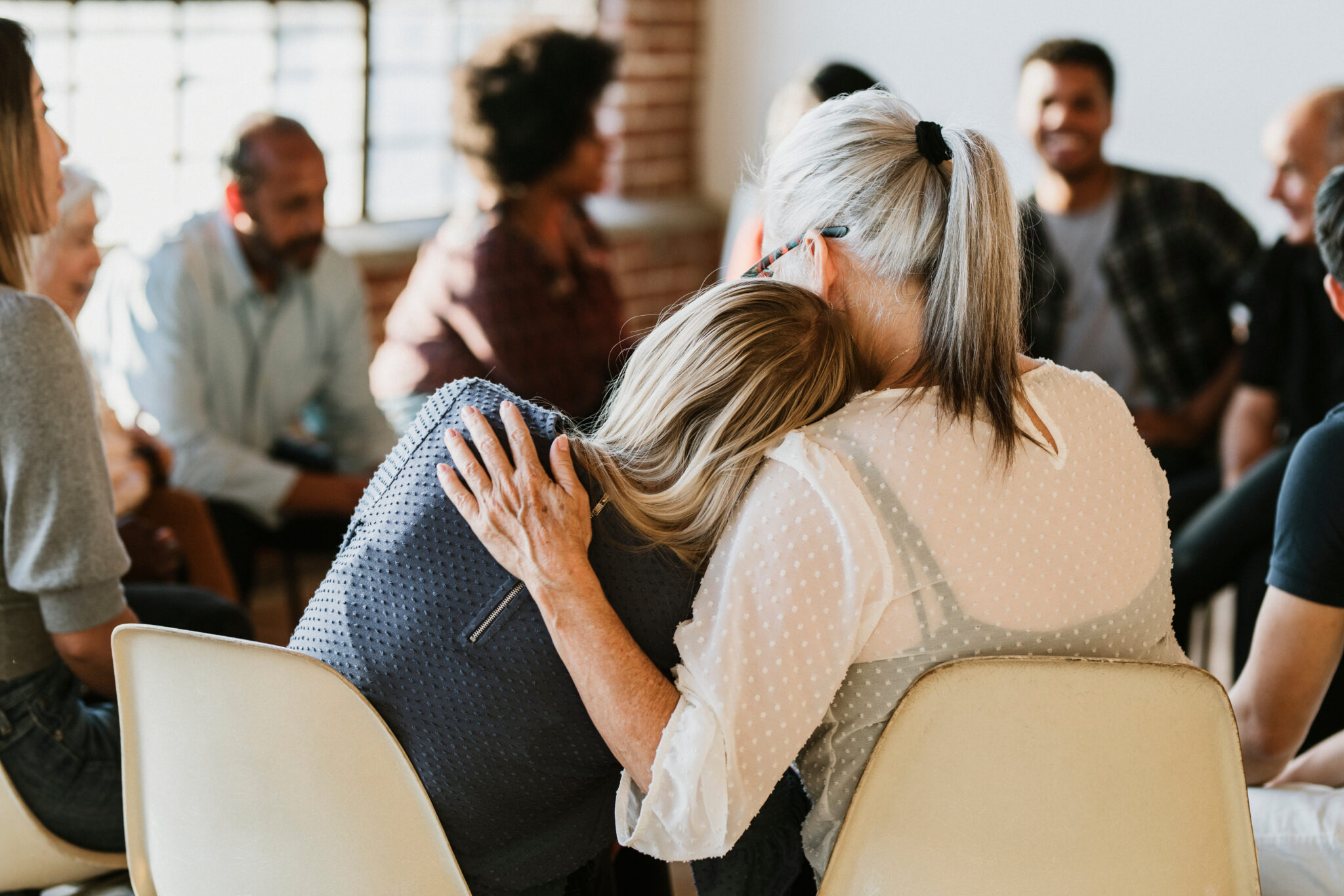 People support each other in a patient advocacy group